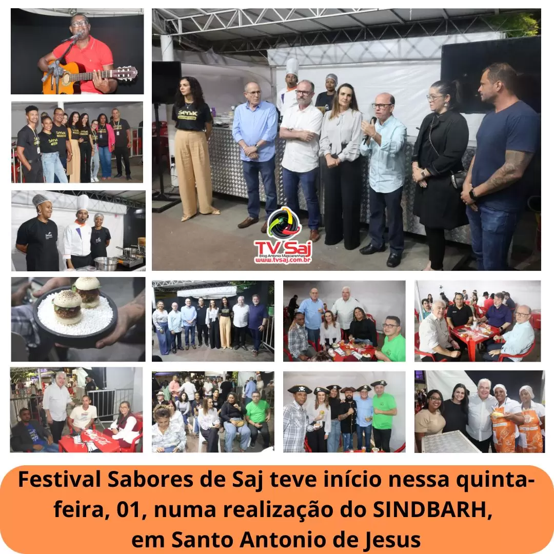 Festival Sabores de Saj teve início nessa quinta-feira, 01, numa realização do SINDBARH, em S.A. Jesus